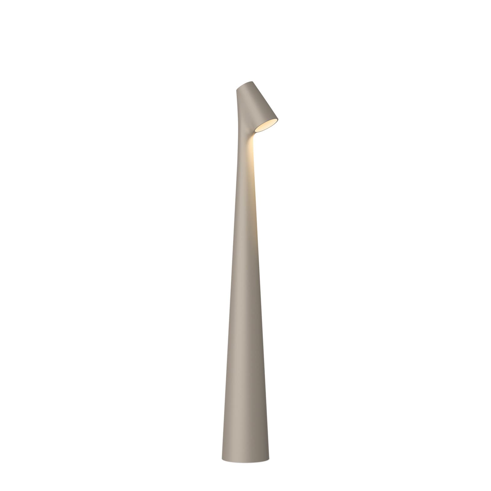 Africa Portable, tummanbeige, korkeus 40 cm, LED, akku Vibia - Olohuone - Design - Metalli – Vibia