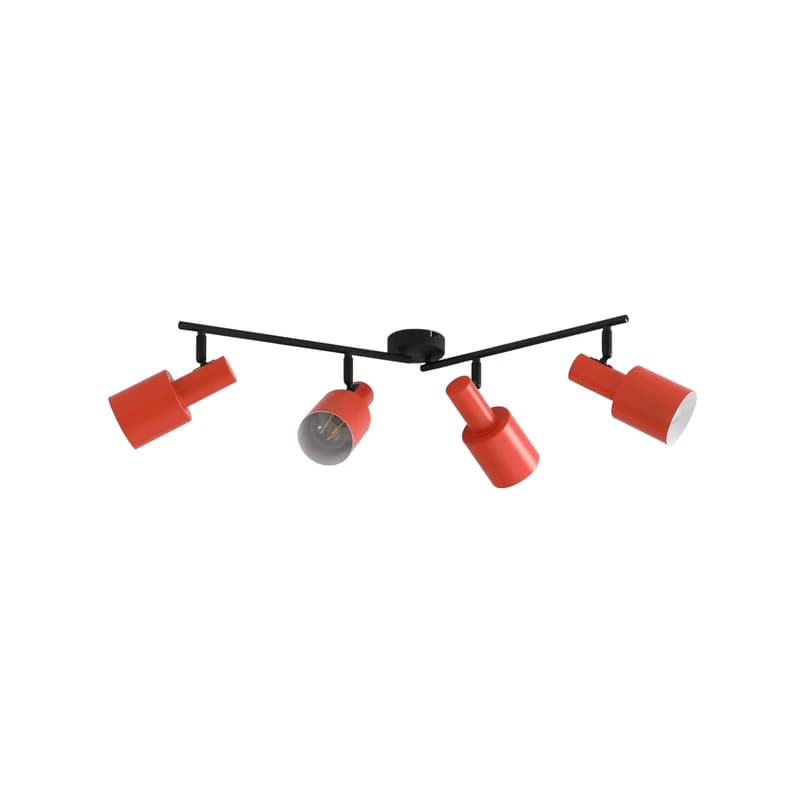 Lindby - Ovelia 4 Kattovalaisin Orange/Black – Lindby