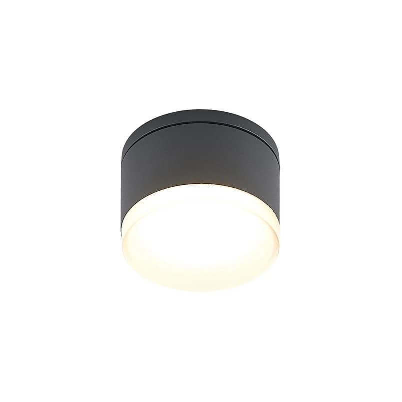 Lindby - Mathea Round LED Ulko Kattovalaisin Dark Grey – Lindby