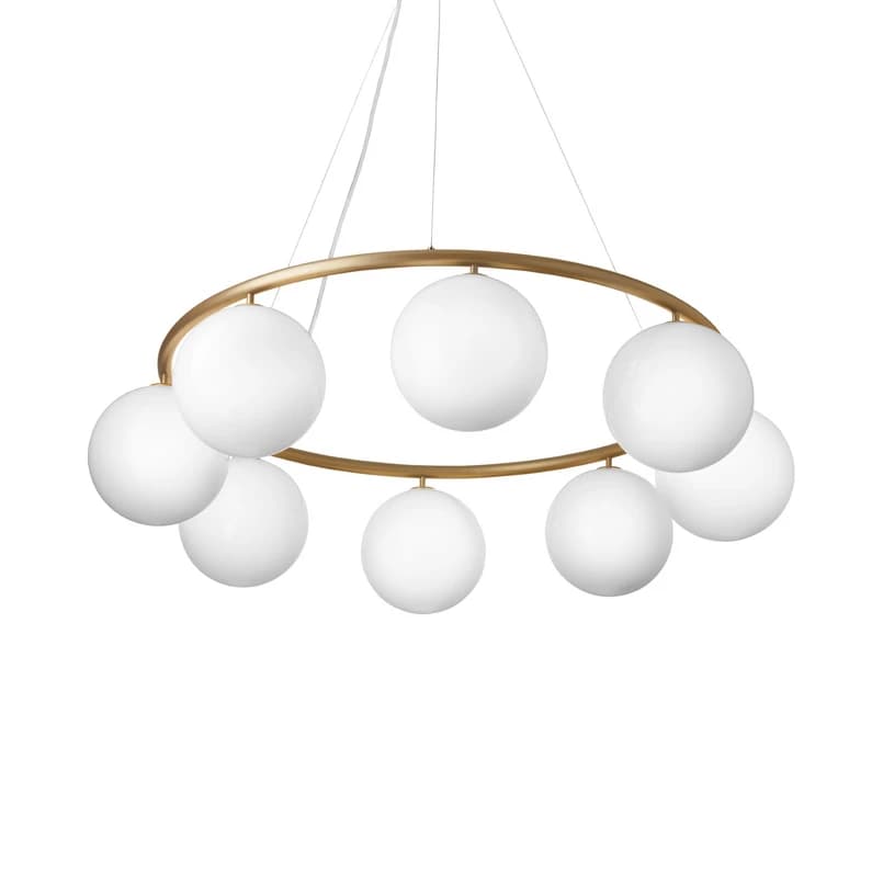 Nuura Aps - Miira 8 Circular kattokruunu, messinki/opaalikivi, Ø 100 cm Nuura – Nuura Aps