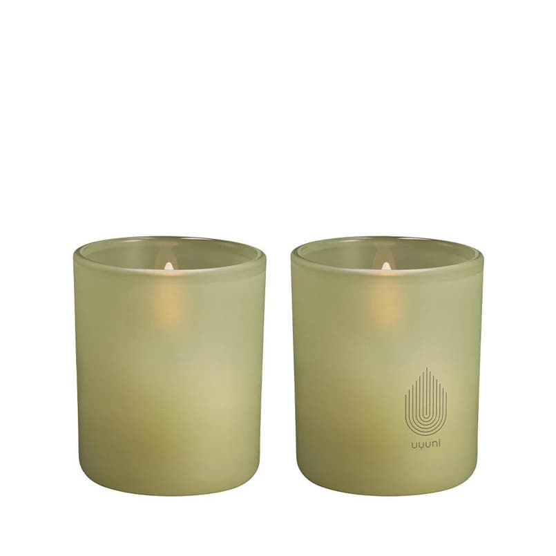 Lasi Vaalean 2-pack 6x7 cm Light Green Leaf - Uyuni Lighting