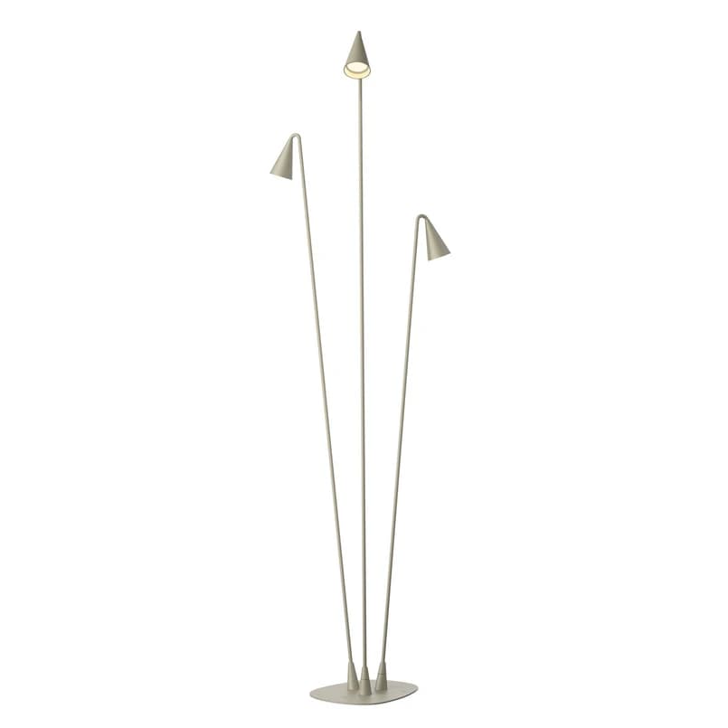 Vibia - Brisa LED-lattiavalaisin ulos, 3-lamppuinen, khaki – Vibia