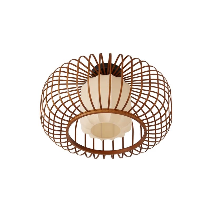 Lindby - Davella kattovalaisin, Ø 50 cm, bambu, tekstiili – Lindby