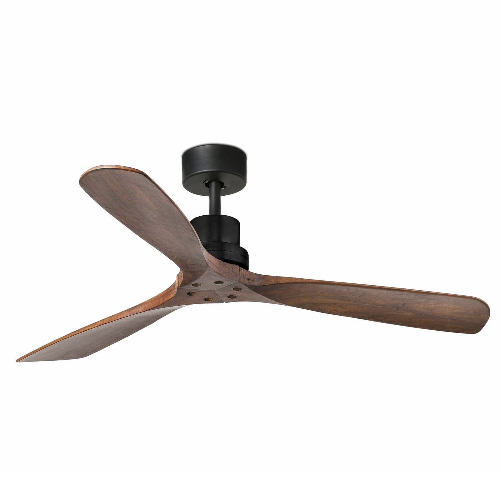 Lantau-kattotuuletin, halkaisija 132 cm, kaukosäädin, pähkinä/musta FARO BARCELONA - Olohuone - Moderni - Puu – FARO BARCELONA