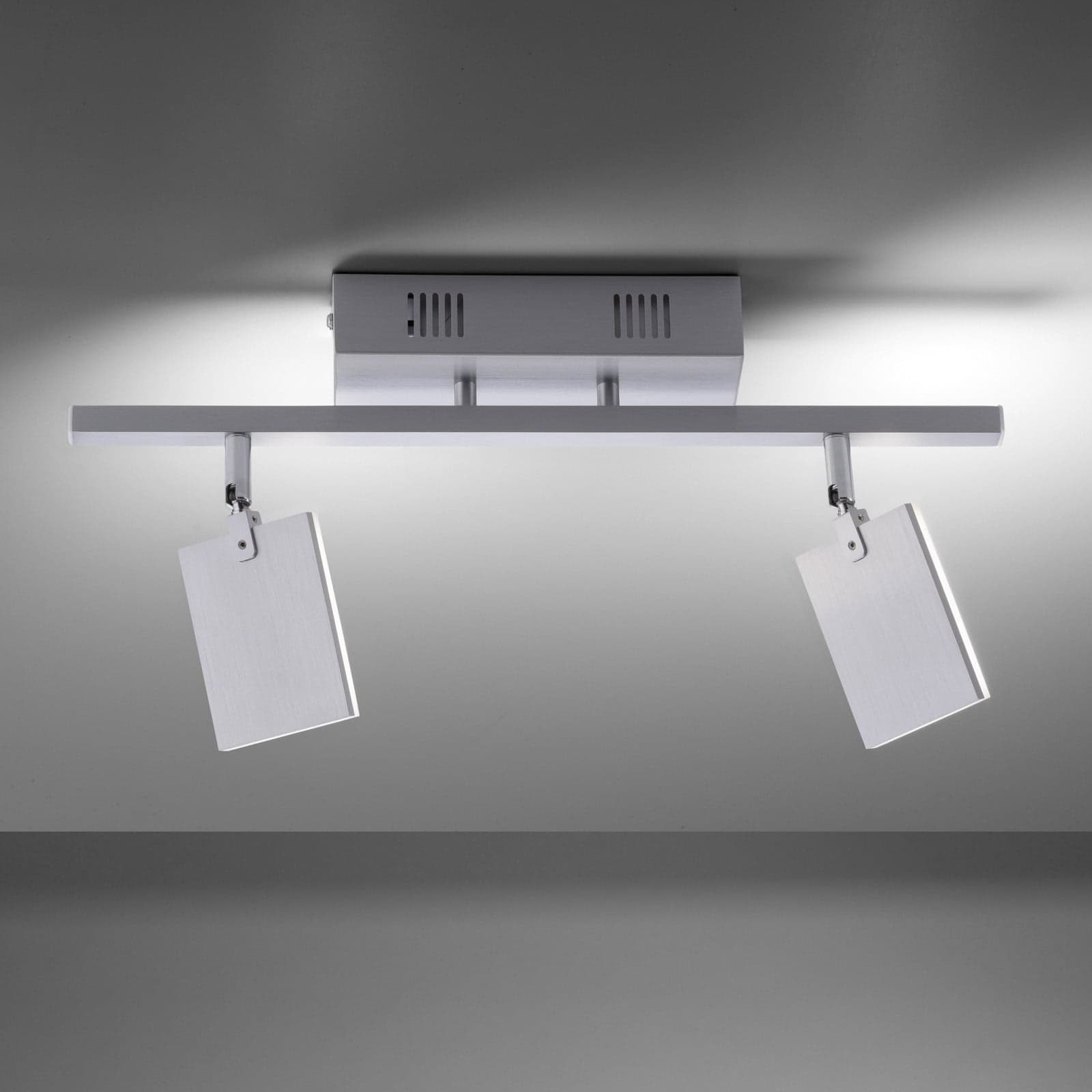 Mira LED-kattovalaisin, diamond, 2-lamppuinen, kaukosäädin, CCT - PURE - Olohuone - Moderni - Metalli - Monilamppuinen – Pure