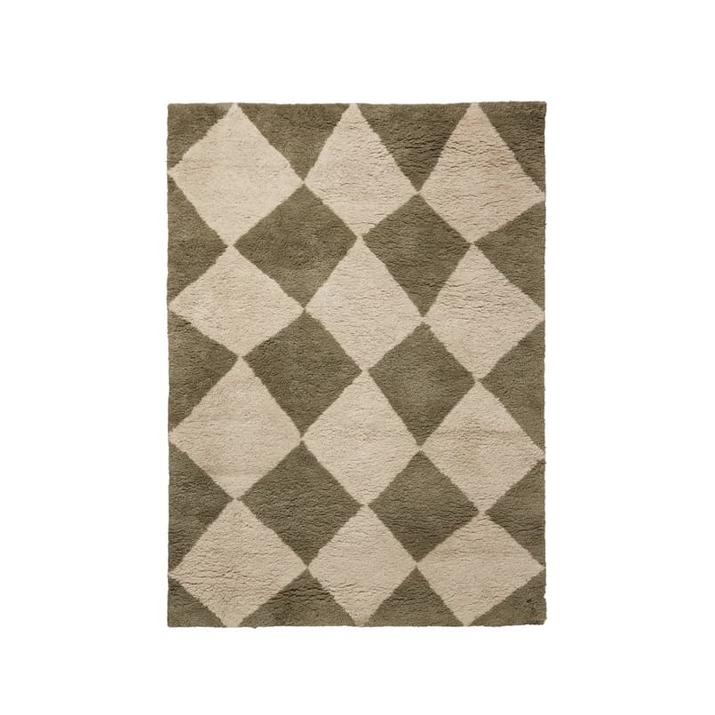 ferm LIVING - Tilt-matto, ulmen-vihreä, villa, 140 x 200 cm – ferm LIVING