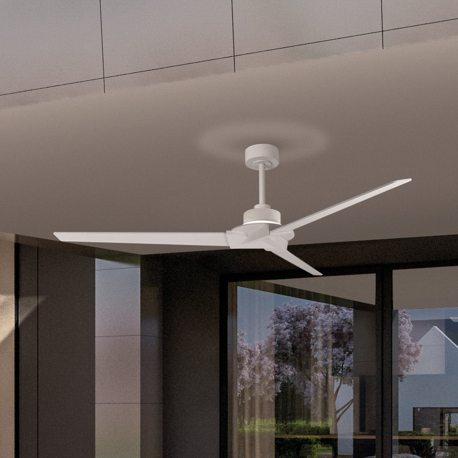 Brisa LED-kattotuuletin, valkoinen, hiljainen DC-moottori, CCT – Mantra Mantra Iluminación - Olohuone - Moderni - Puu – Mantra Iluminación