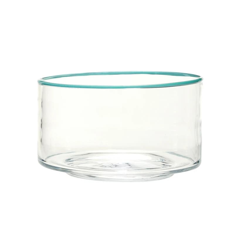 Hübsch - Clea-kulho, kirkas/vihreä, Ø 30 cm, lasi – – Hübsch