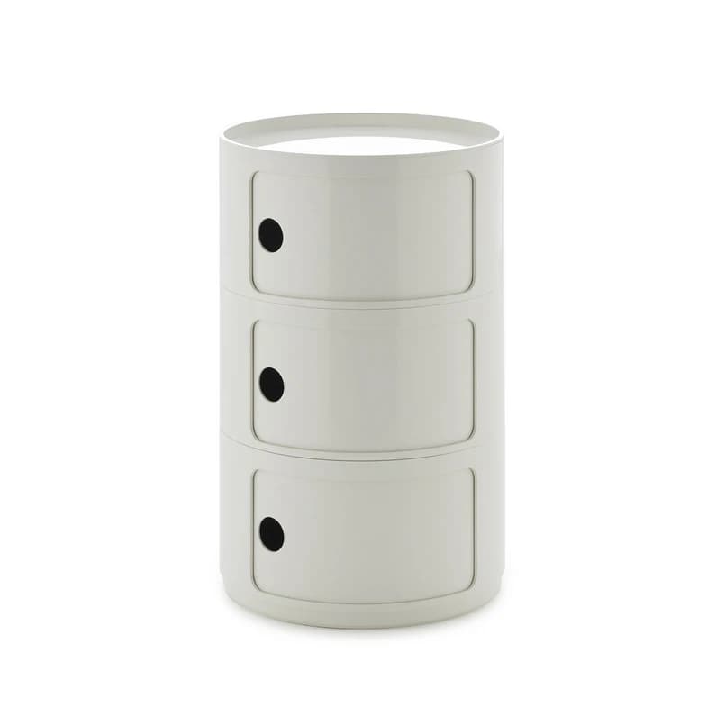 Kartell - Componibili Big Container, valkoinen, 3 elementtiä, korkeus 69,5 cm – Kartell