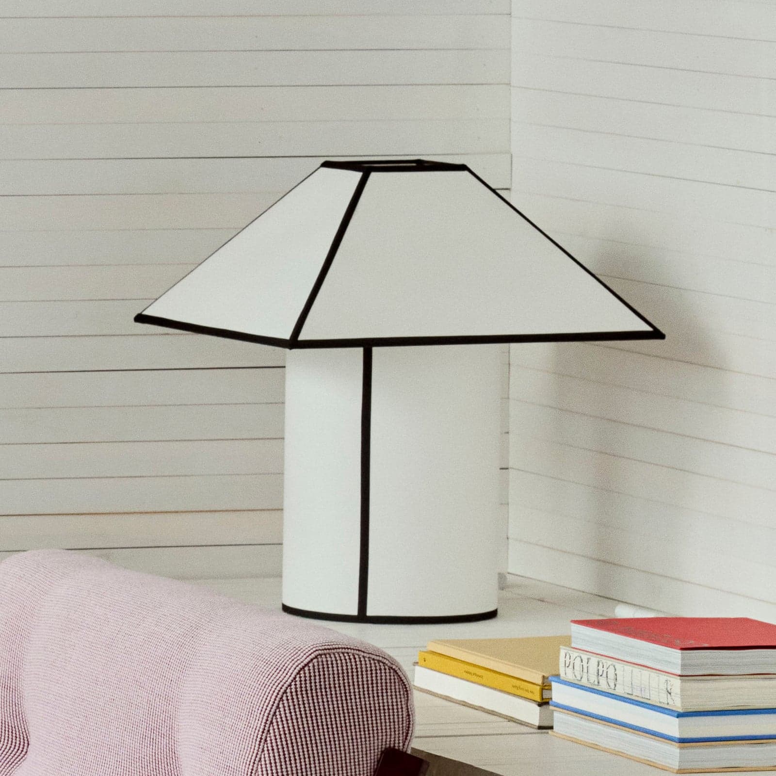 Ava-pöytävalaisin, korkeus 50 cm, valkoinen/musta, E27 HAY - Olohuone - Design - Muovi - Yksilamppuinen – HAY