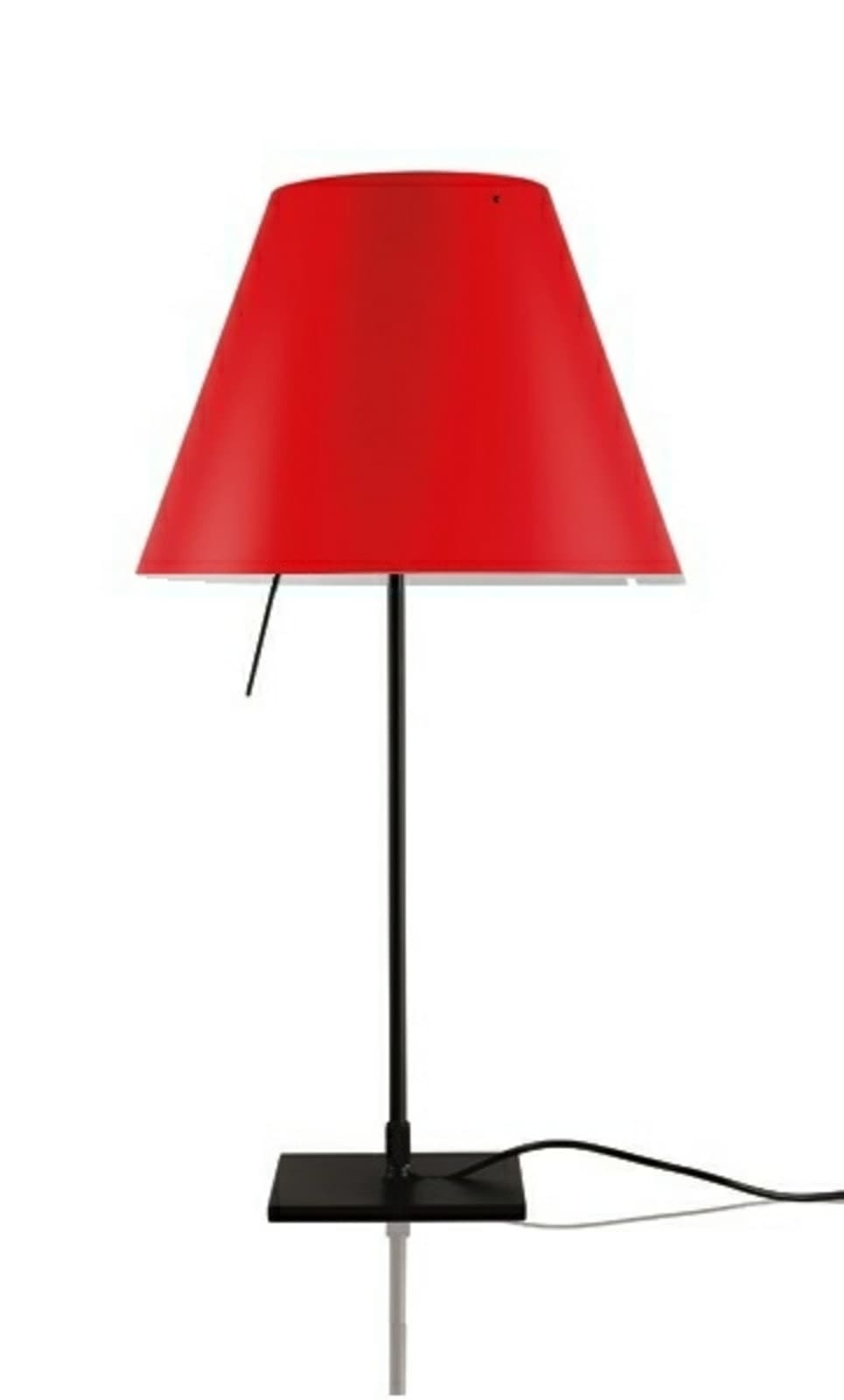 Costanzina Pöytävalaisin Musta/Primary Red Luceplan - Olohuone - Alumiini – Luceplan
