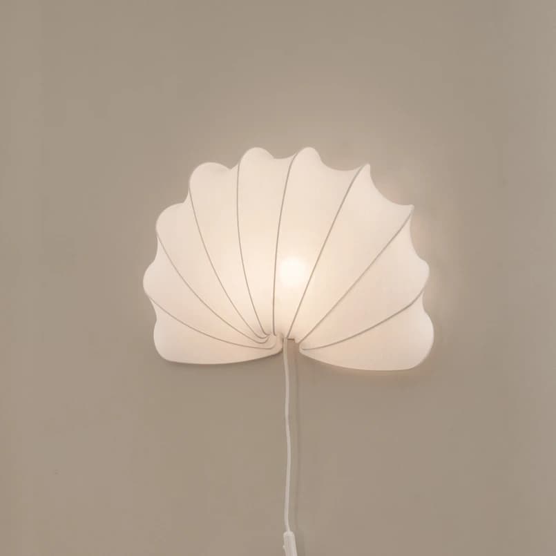 Watt & Veke - Anna-seinävalaisin, puuvilla, valkoinen, Ø 53,5 cm – Watt & Veke