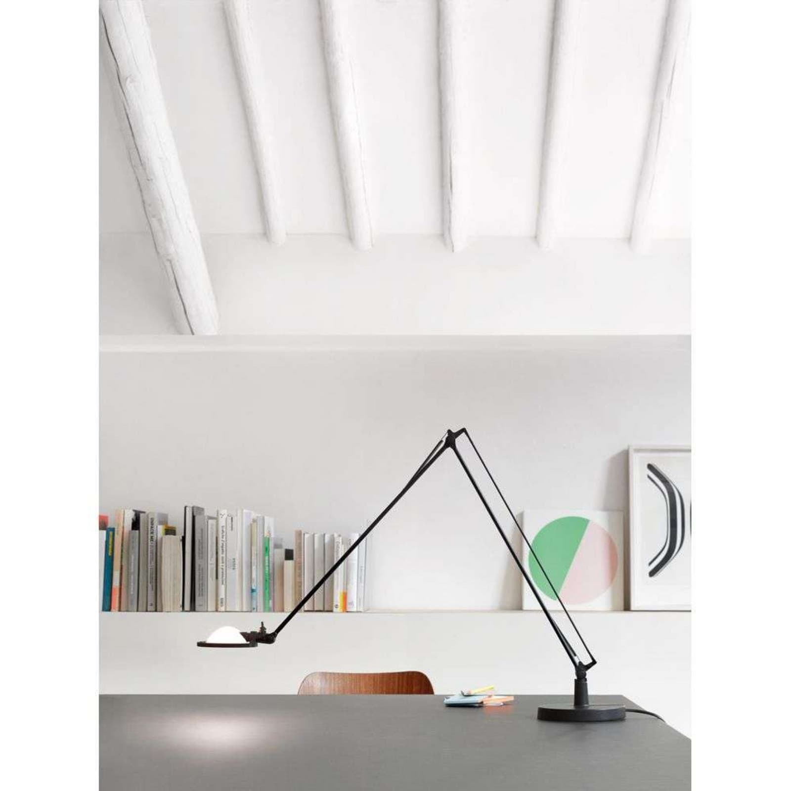 Berenice Pöytävalaisin 45x45 Alu Metal/Musta Luceplan - Työhuone / toimisto - Alumiini – Luceplan