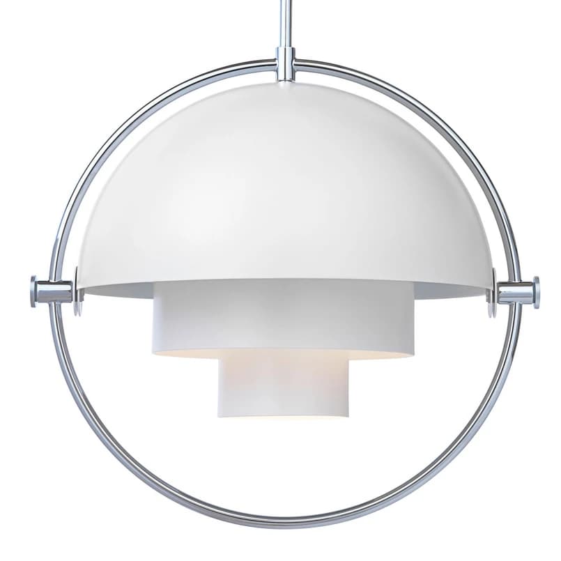 GUBI - Multi-Lite riippuvalaisin Ø36 kromi/valkoinen – GUBI