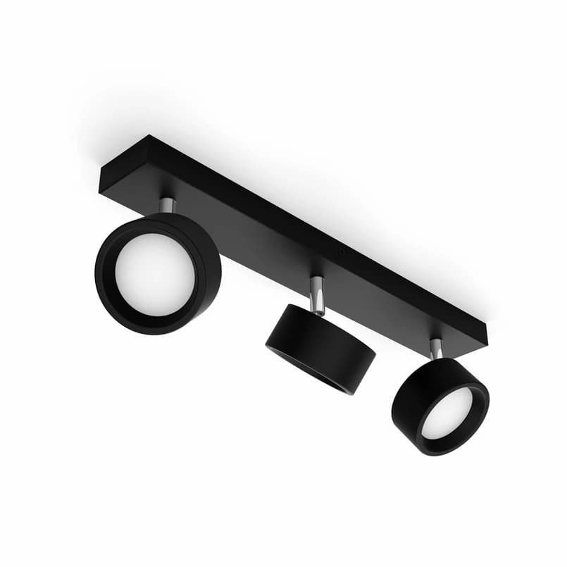 Philips - Bracia LED-kattospotti 3-lamppuinen, musta – Philips
