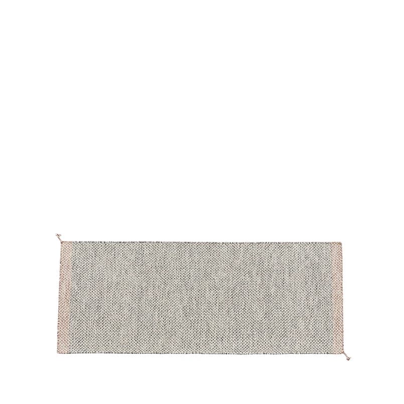 Muuto - Ply Matto rPET 200x80 Musta/Valkoinen – Muuto