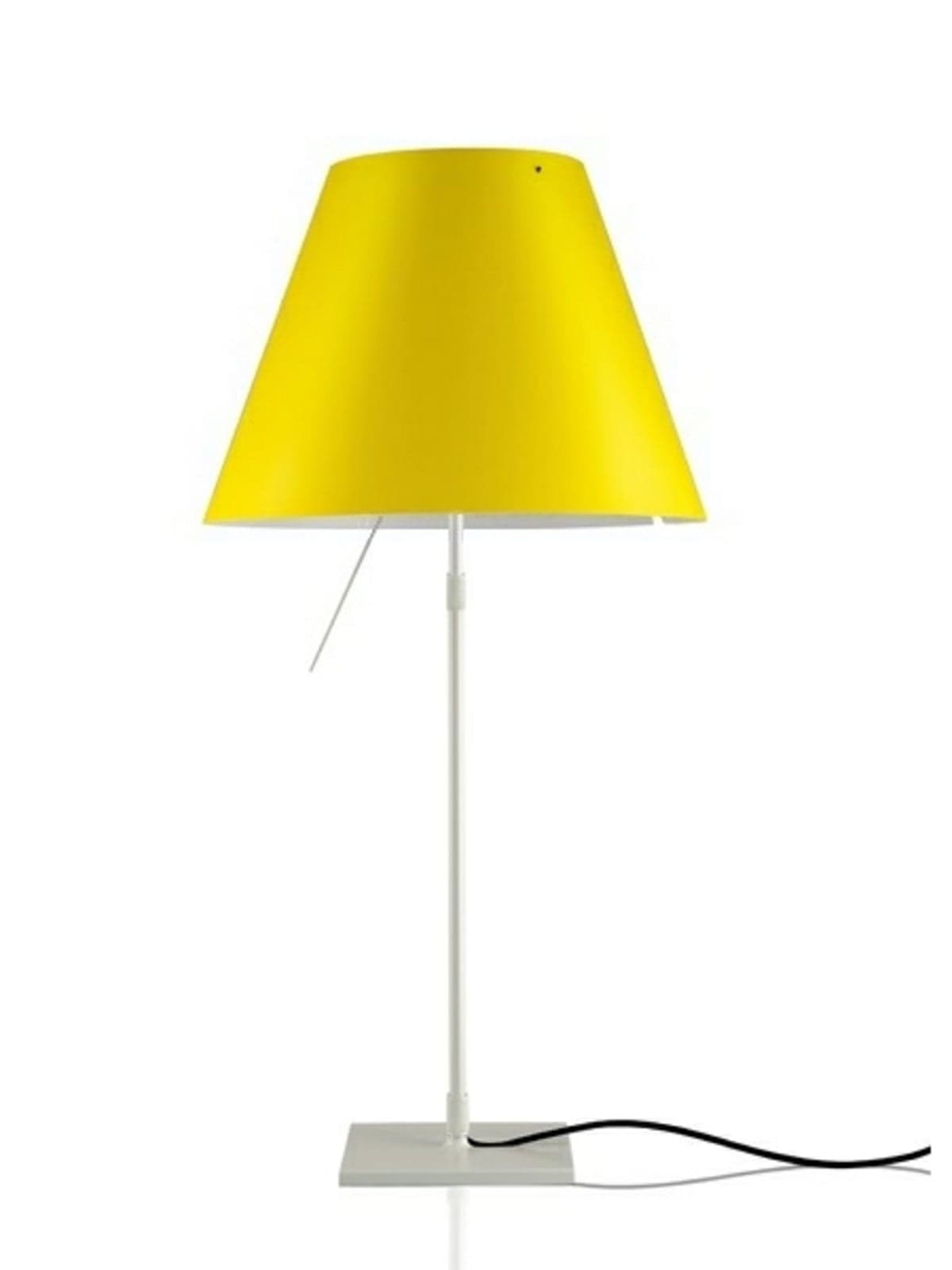 Costanza Pöytävalaisin Alu/Smart Yellow Luceplan - Olohuone - Alumiini – Luceplan