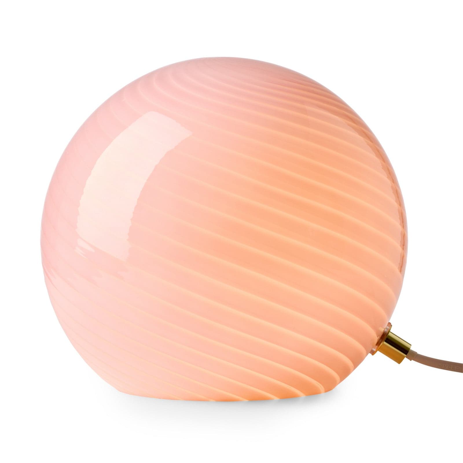 CANDY-pöytävalaisin, vaaleanpunainen, halkaisija 20 cm, lasi, E14 Halo Design - Olohuone - Yksilamppuinen – Halo Design
