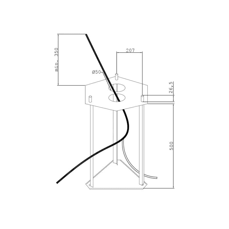 Norlys - Bologna Ulko Pilari Valaisin + Maatuki Kirkas/Musta – Norlys