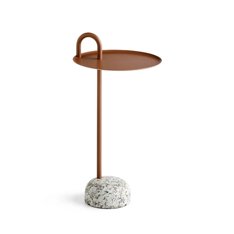 HAY - Bowler sivupöytä, ruskea, korkeus 70,5 cm, graniitti/teräs – HAY