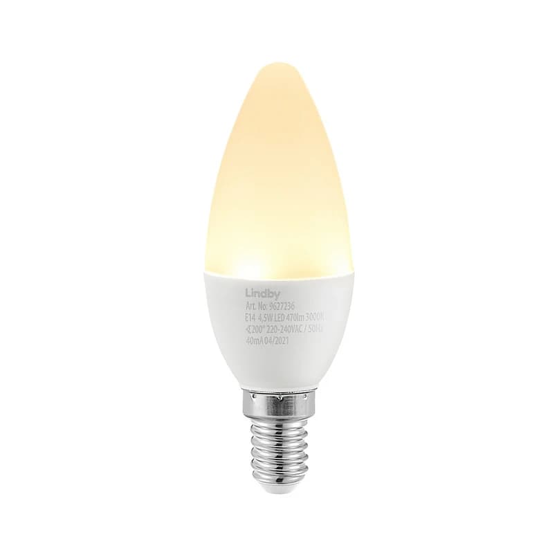 Lindby - Lamppu LED 4,5W (470lm) 3000K Kynttilä E14 – Lindby