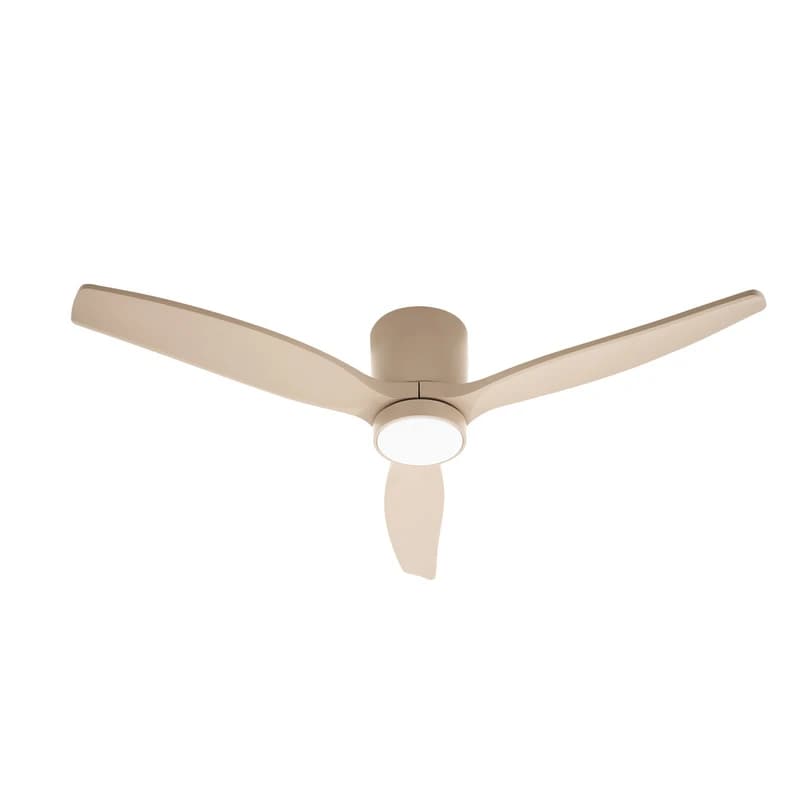 Lucande - Sorin LED ulkokäyttöön tarkoitettu kattotuuletin, beige – Lucande
