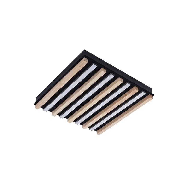 Lindby - Firka LED-kattovalaisin, 42 cm, valkoinen, CCT, himmennettävä, puu – Lindby