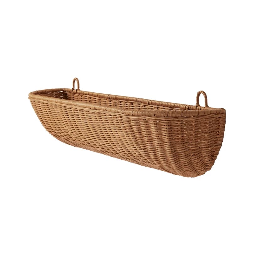 ferm LIVING - Punottu seinäkori, 75 cm x 25 cm, rottinki – ferm LIVING