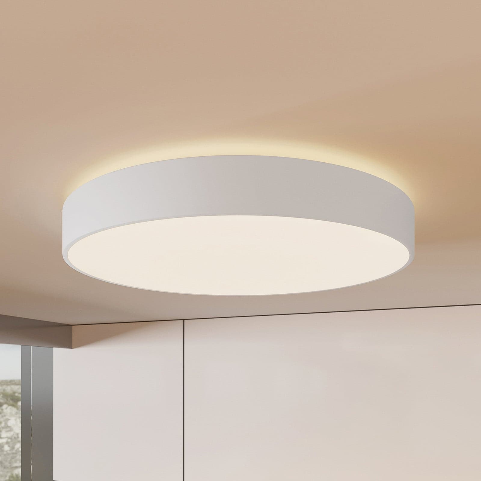 Vanida LED-kattovalaisin, valkoinen, metalli, ylös/alas Arcchio - Keittiö - Moderni - Alumiini - Pyöreä – Arcchio