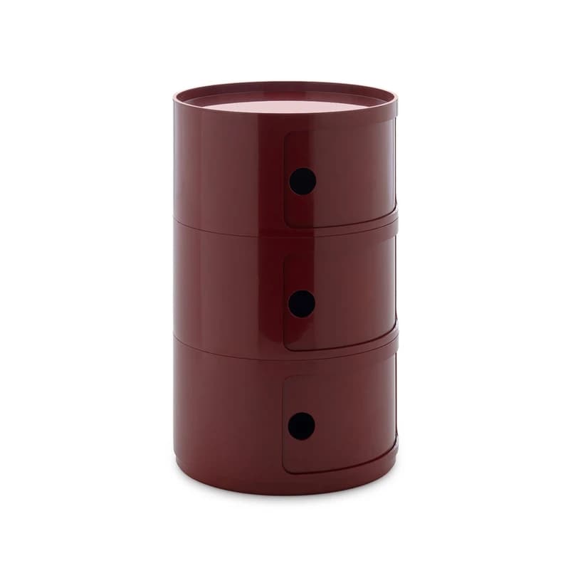 Kartell - Componibili Big Container, punainen, 3 elementtiä, korkeus 69,5 cm – Kartell