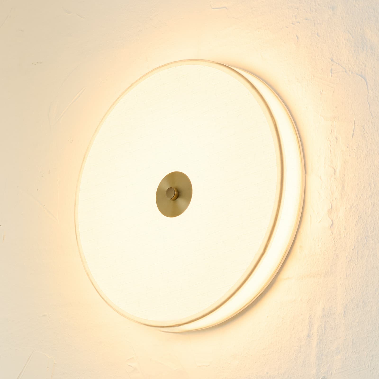 SHADE LED-kattovalaisin, beige, halkaisija 40 cm, stepdim Halo Design - Olohuone - Kangas / tekstiili - Yksilamppuinen – Halo Design