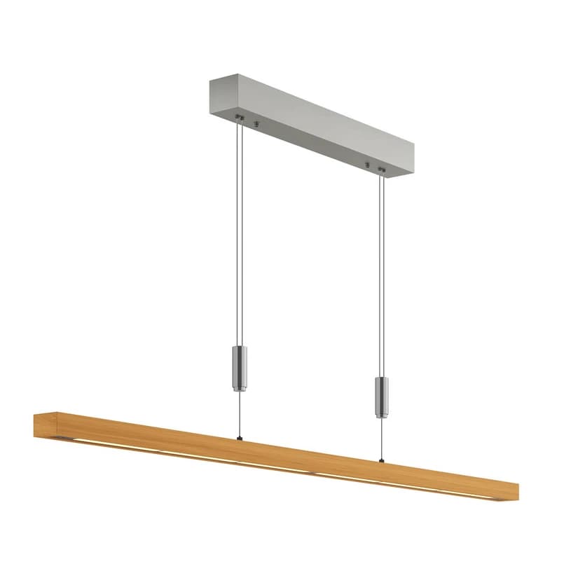 Quitani - LED-riippuvalaisin Nora, luonnonvärinen tammi, pituus 118 cm – Quitani