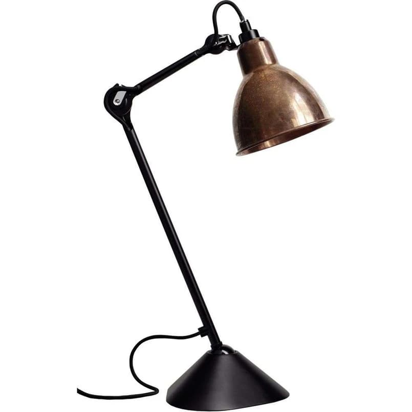 Lampe Gras - 205 Pöytävalaisin Musta/Raaka Kupari/Valkoinen – Lampe Gras