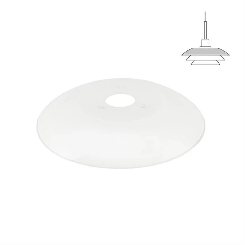 Dyberg Larsen - DL20 varjostin, lasi, valkoinen, Ø 19,5 cm – Dyberg Larsen