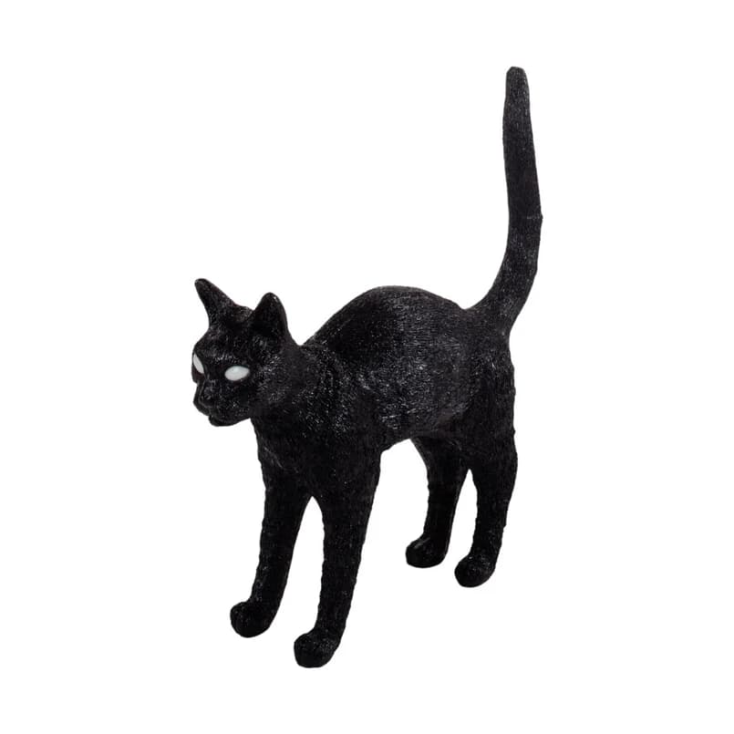SELETTI - Jobby The Cat Pöytävalaisin Musta – SELETTI