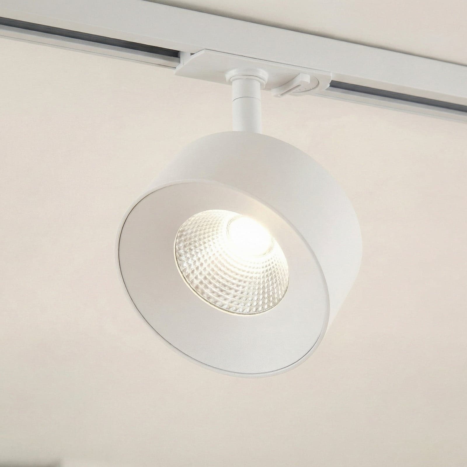 Linaro LED-kiskospotti, valkoinen, Ø 9,5 cm, 3 000 K – Lindby - Olohuone - Moderni - Alumiini - Yksilamppuinen – Lindby
