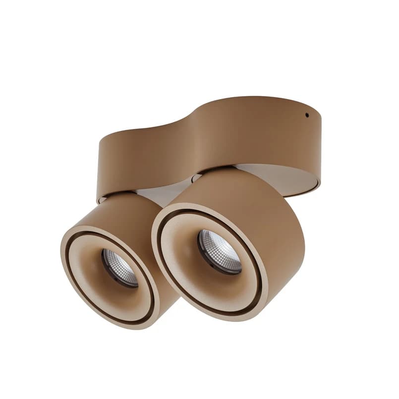 Arcchio - Rotari LED-kattokohdevalo 2-lamppuinen ruskea 8,9 W – Arcchio