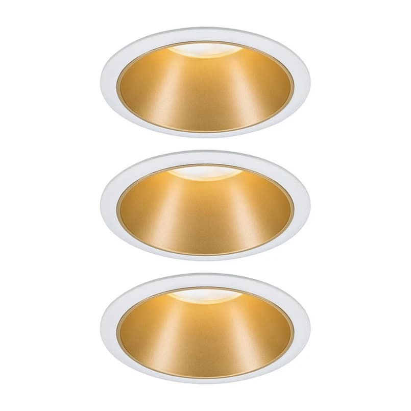 Paulmann - Cole LED-kohdevalaisin, kulta-valkoinen, 3 kpl:n sarja – Paulmann