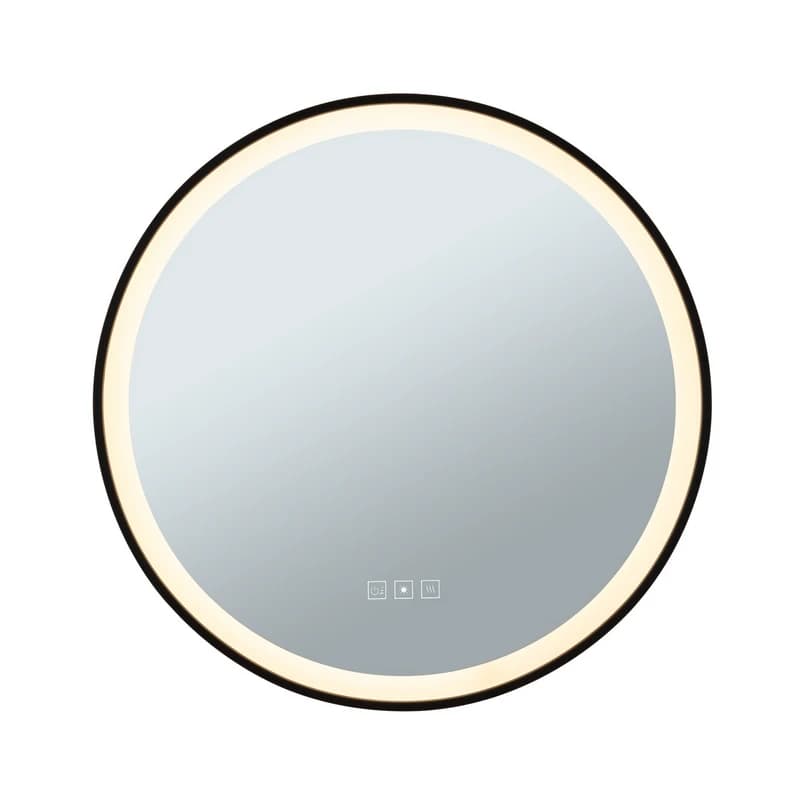 Paulmann - Mirra LED-peili IP44, himmennettävä CCT, Ø 59 cm musta – Paulmann