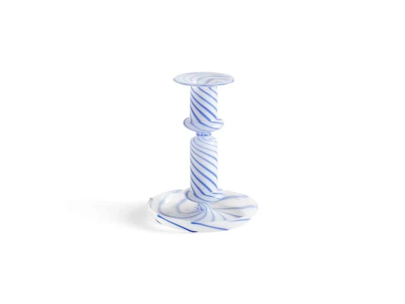 HAY - Flare Stripe Kynttilänjalka Milk Medium Blue – HAY