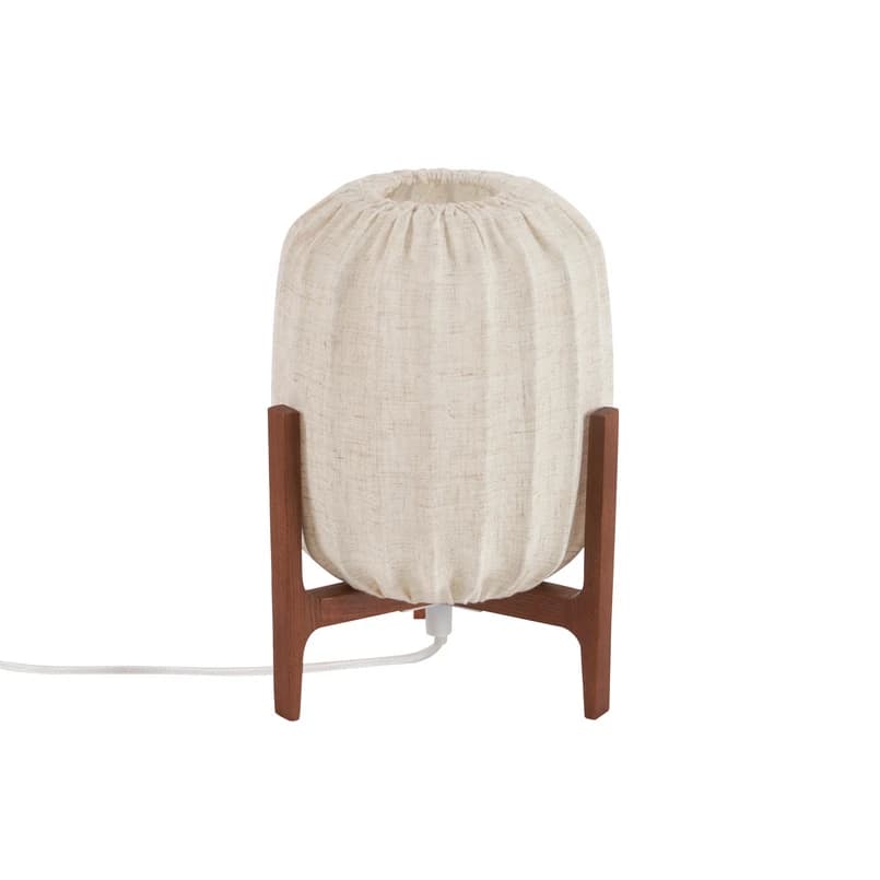 Watt & Veke - Prisma-pöytälamppu, saarni/beige, 24 cm, puu – – Watt & Veke