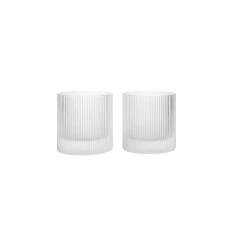 ferm LIVING - Ripple Tumbler -lasi, himmeä, 2 kpl:n sarja – ferm LIVING