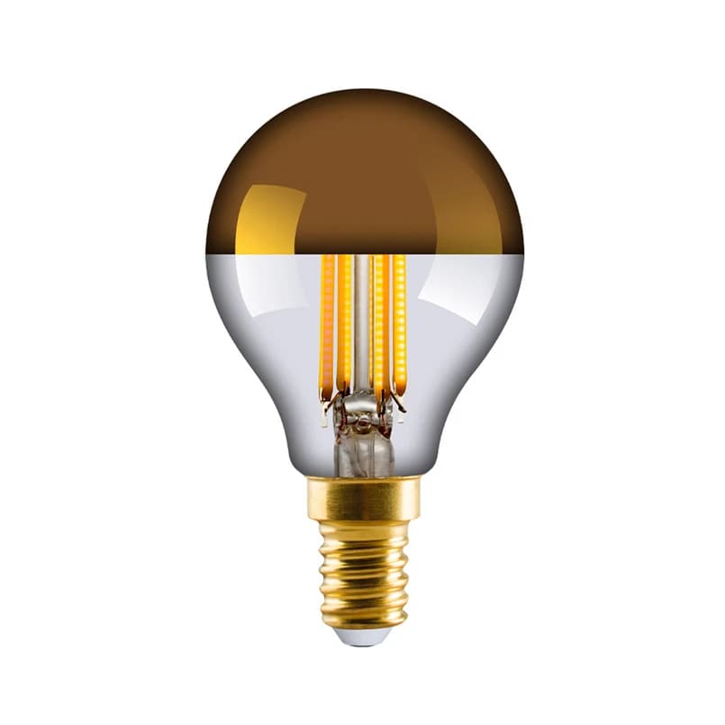 e3light - Valonlähde LED 4W (470lm) CRI95 2700K himmennettävä. Yläosa peilattu kulta E14 – e3light