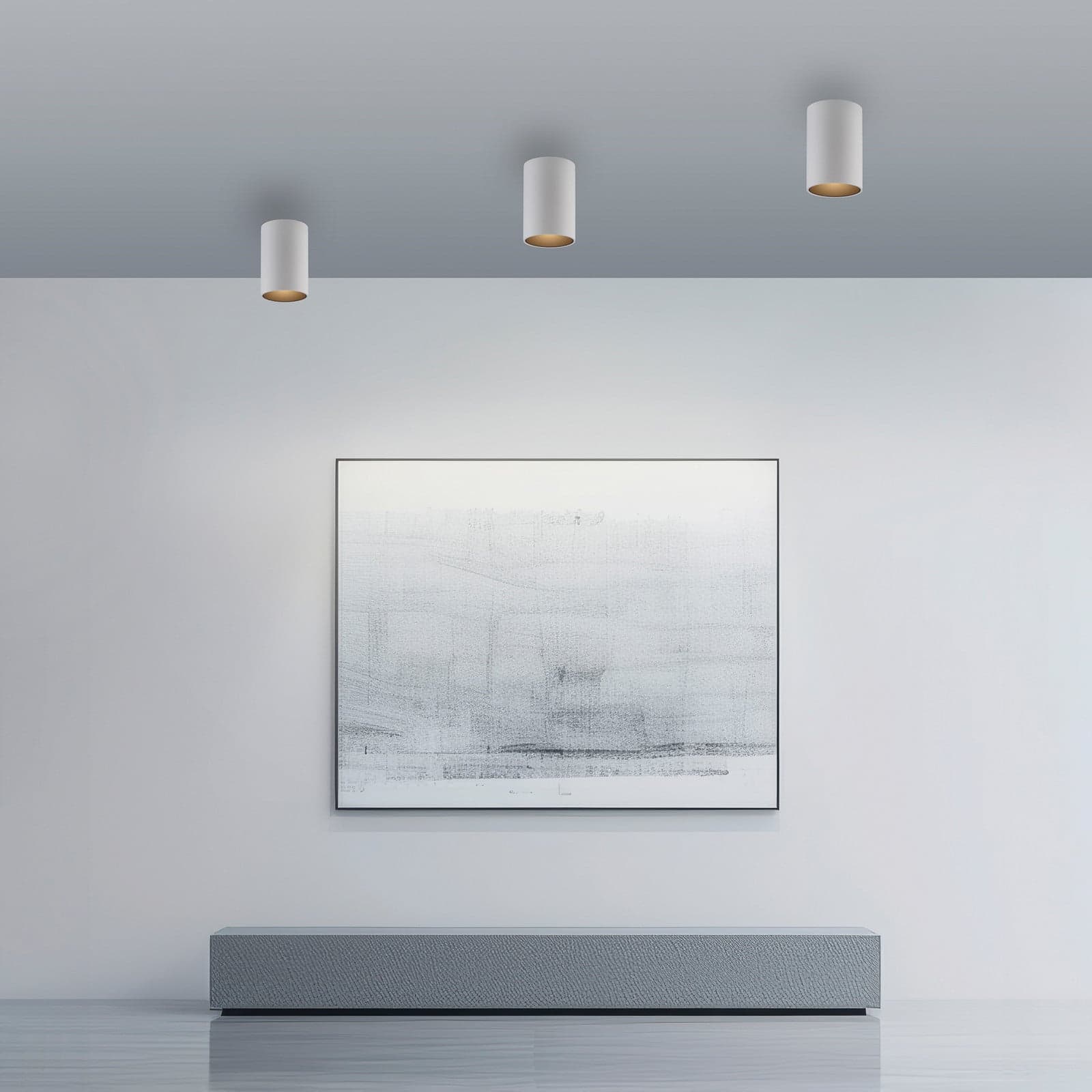 Point kylpyhuoneen LED-kattovalaisin, valkoinen, halkaisija 6 cm, metallia, PURE - Moderni - Yksilamppuinen – Pure