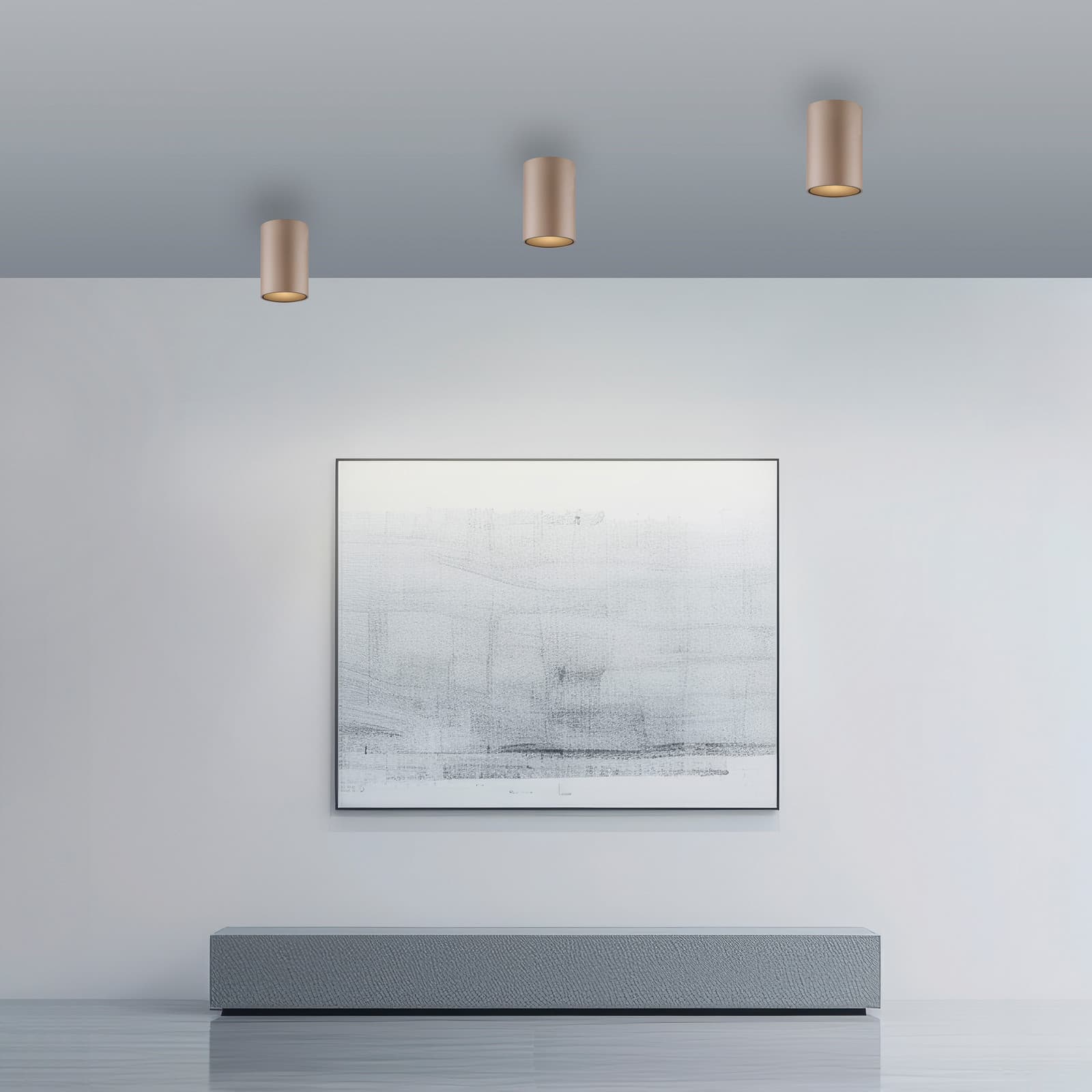 Kyky LED-kylpyhuoneen kattolamppu, pronssinvärinen, halkaisija 6 cm, IP44 - PURE Point - Moderni - Metalli - Yksilamppuinen – Pure
