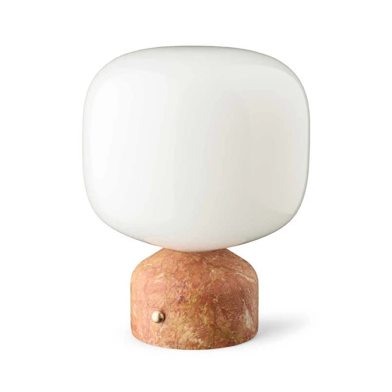 GEJST - Meemo LED-akkukäyttöinen pöytävalaisin, marmori, keltainen, lasi – GEJST