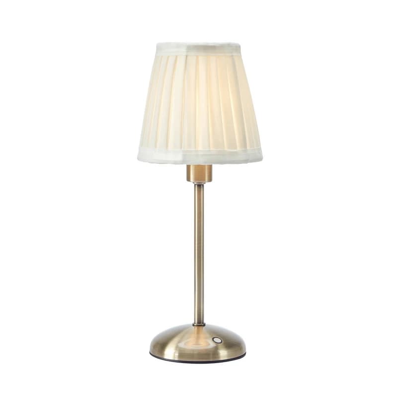 Markslöjd - Anno pöytävalaisin, messinki/valkoinen, korkeus 35 cm, E14, latausasemalla - – Markslöjd