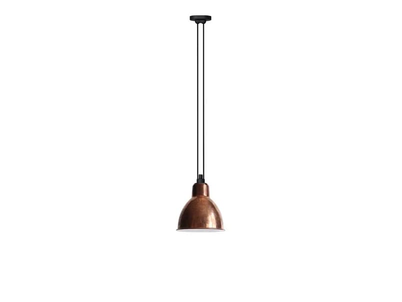 Lampe Gras - 322 XL Riippuvalaisin Round Raw Copper/White – Lampe Gras