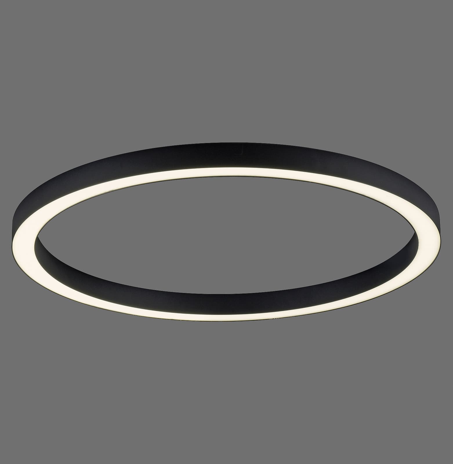 Lines Round LED-kattovalaisin, halkaisija 70 cm, grafiitti, CCT – PURE PURE Lines Round - Olohuone - Moderni - Metalli - Pyöreä – Pure