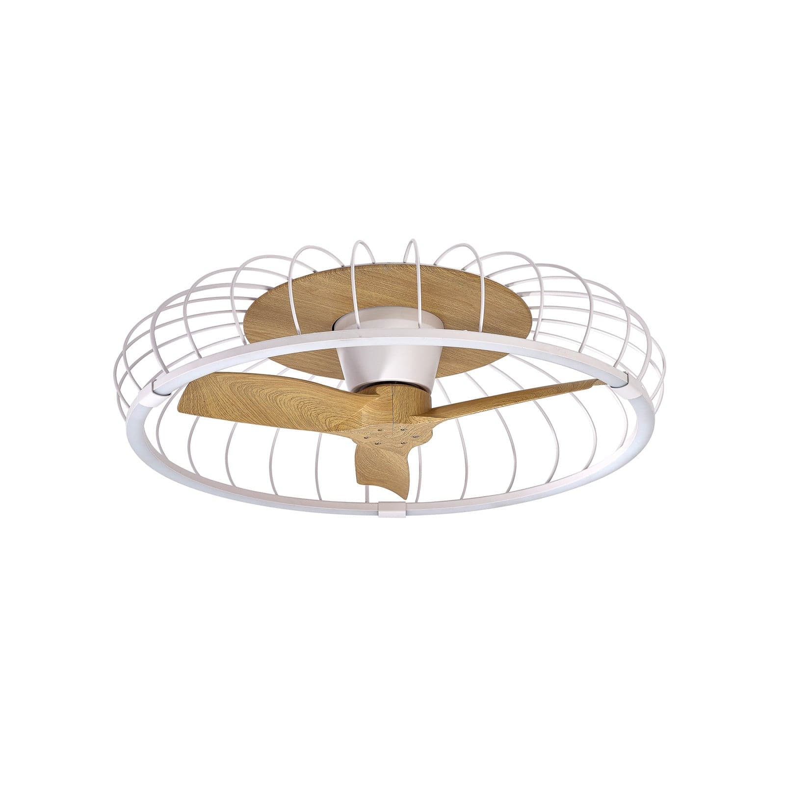 NATURE LED-kattotuuletin, CCT-sovellus, valkoinen/pyökki – Mantra Mantra Iluminación - Olohuone - Muovi – Mantra Iluminación